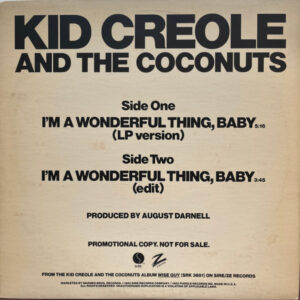 Kid Creole And The Coconuts - I'm A Wonderful Thing, Baby